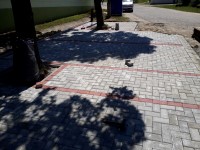 Parkoló és urnatartó építése